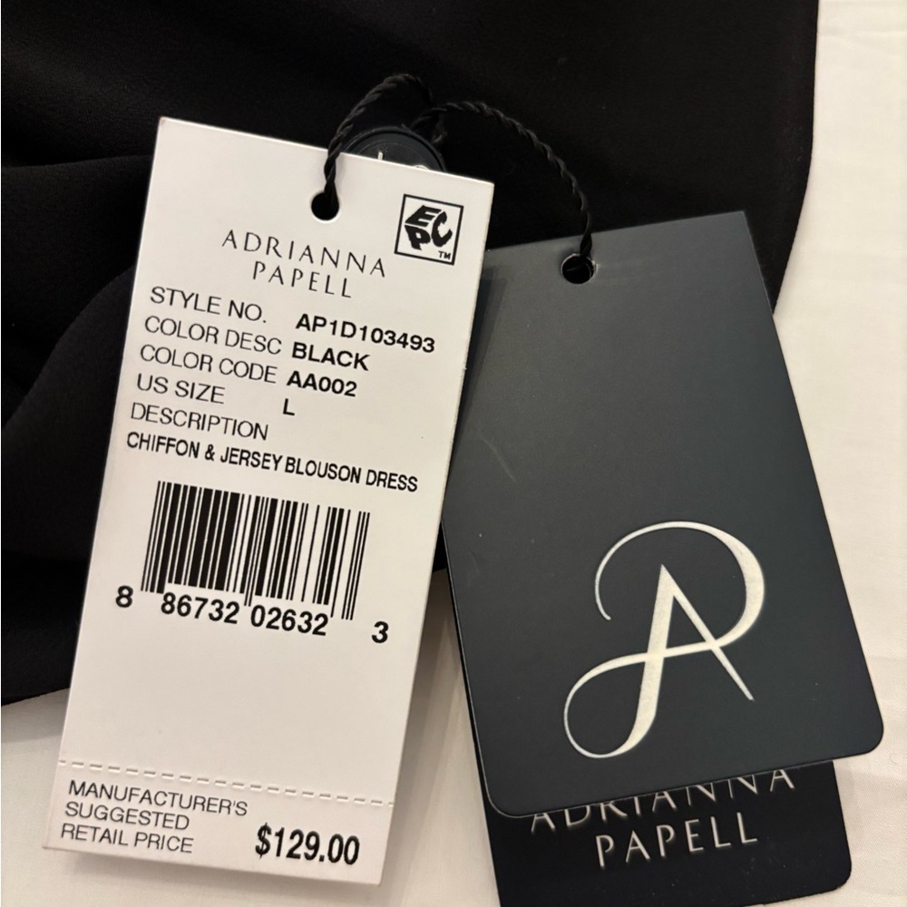 NWT Adrianna Pappel Women's Elegant Black Dress - Picture 6 of 6